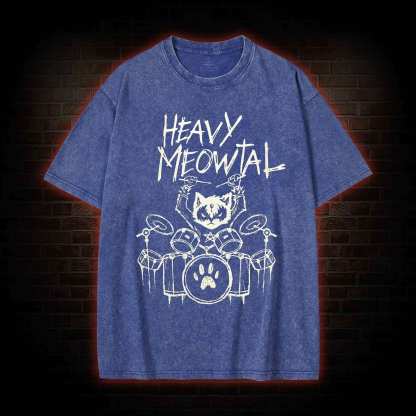 Heavy Meowtal Washed T-shirt