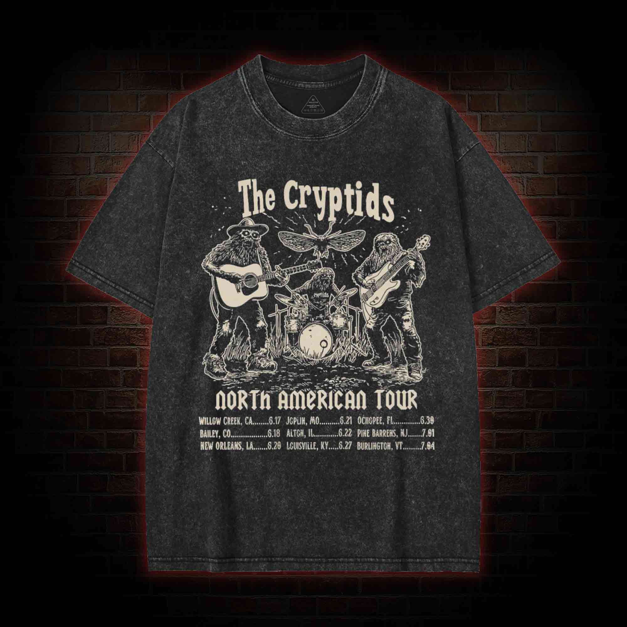 The Cryptids Band Washed T-shirt