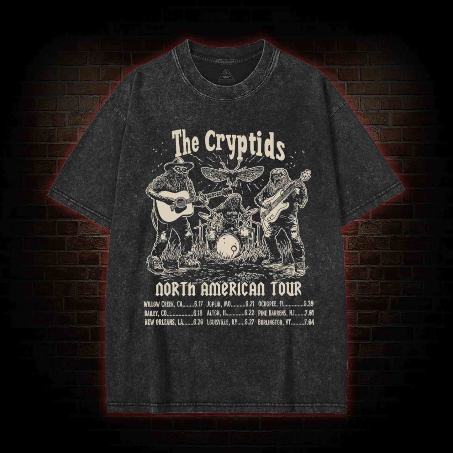 The Cryptids Band Washed T-shirt