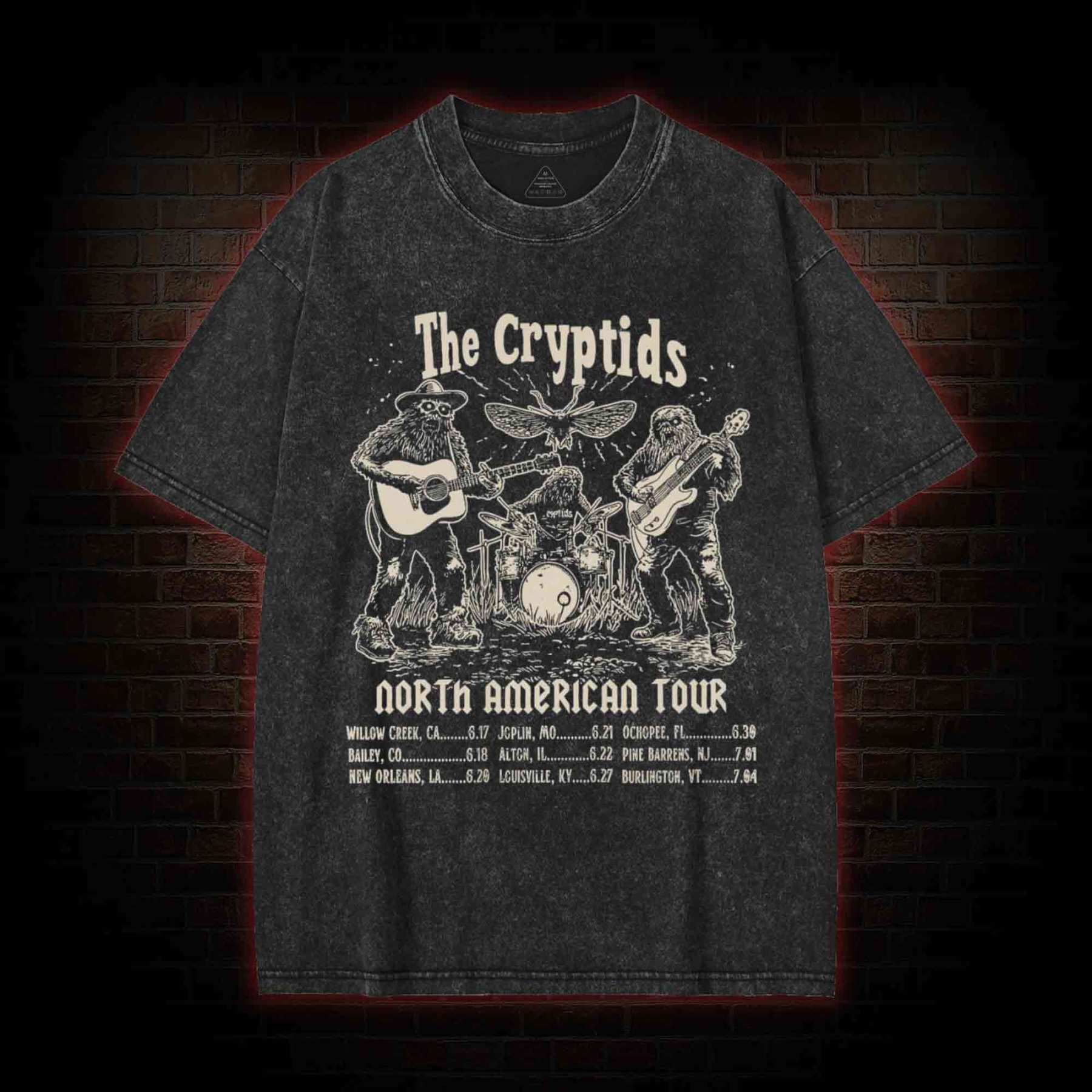 The Cryptids Band Washed T-shirt