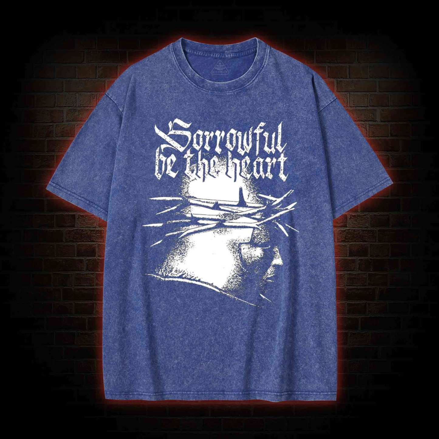 Sorrowful be the heart Washed T-shirt