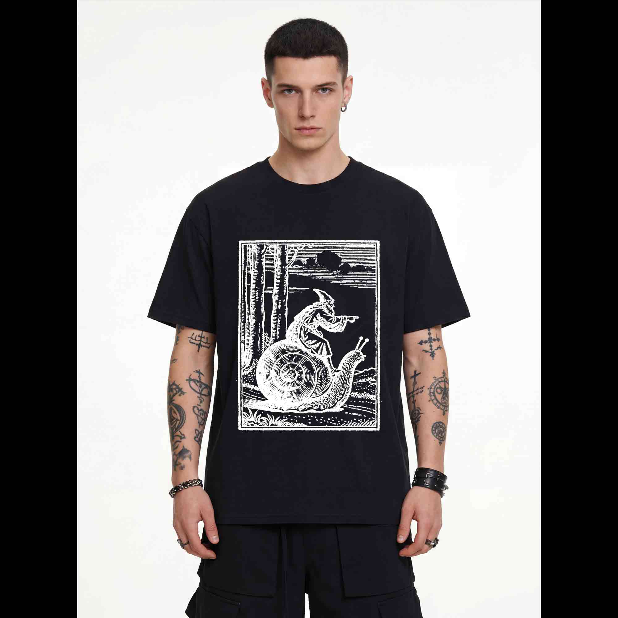 Medieval Snail Rider T-shirt
