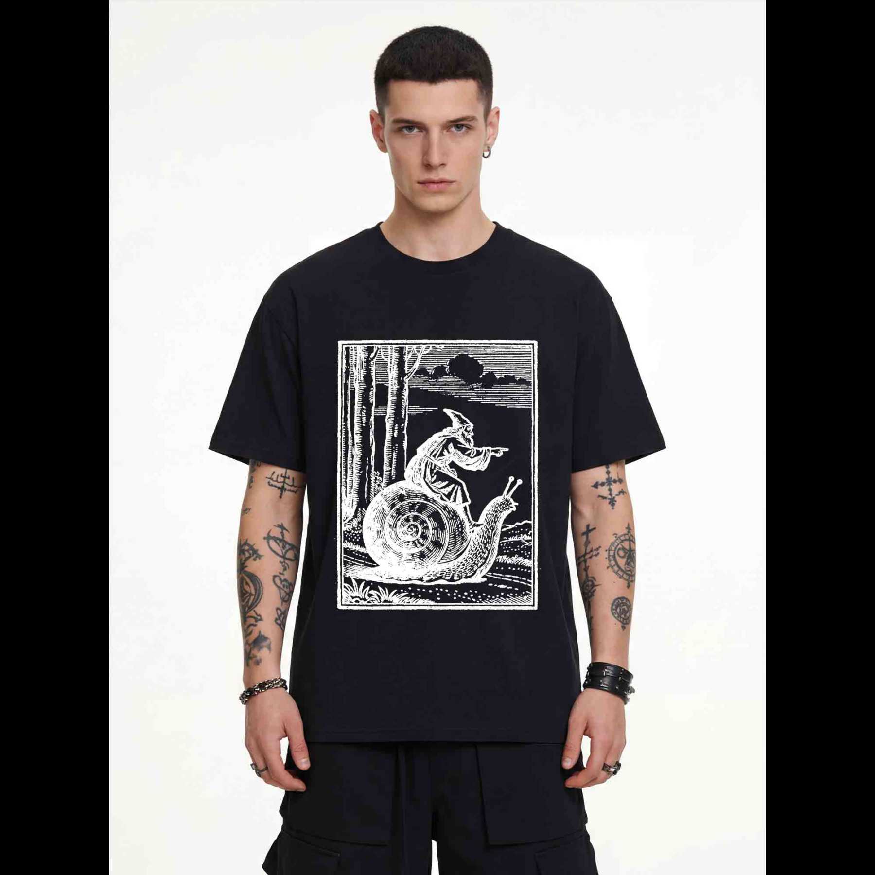 Medieval Snail Rider T-shirt