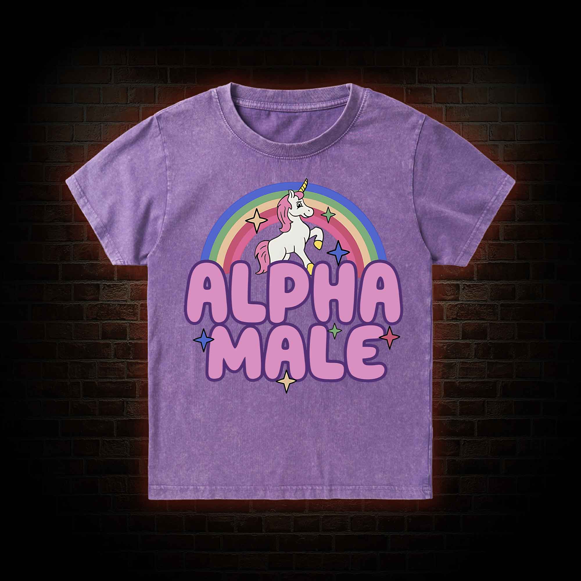 Alpha Male Kid Washed T-Shirt