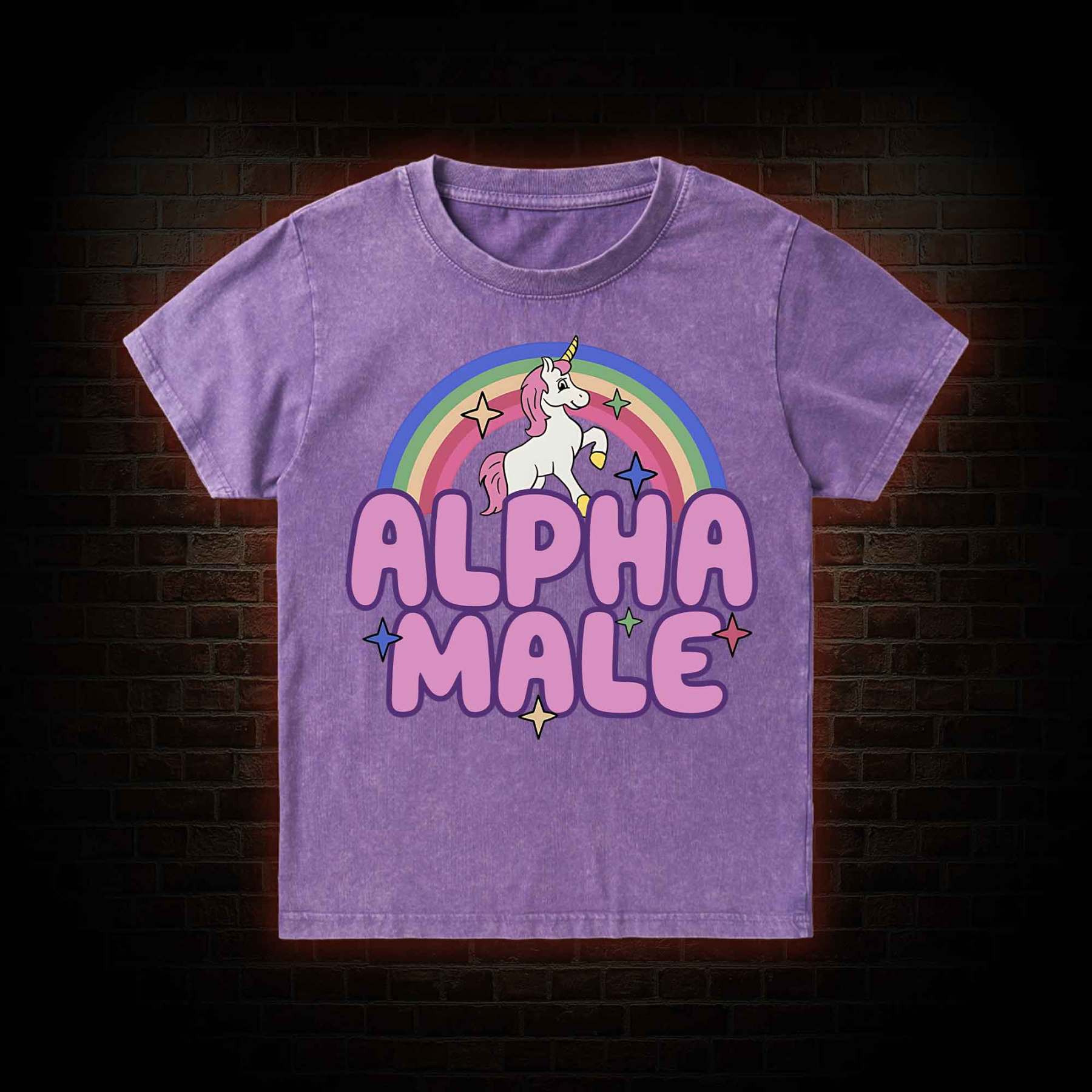 Alpha Male Kid Washed T-Shirt