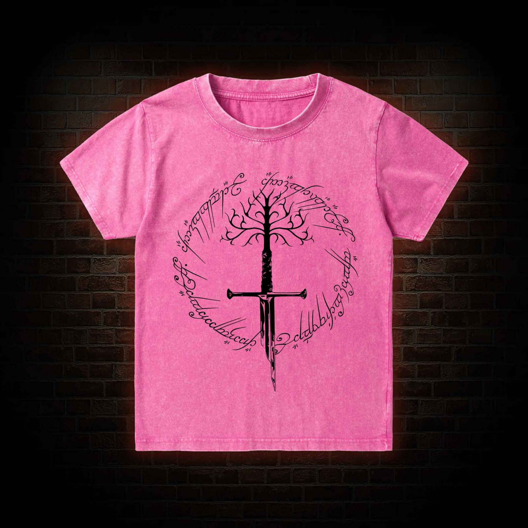 Ring Inspired  Kid Washed T-Shirt