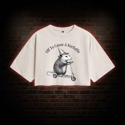 Cause a Kerfuffle Washed Cropped T-shirts