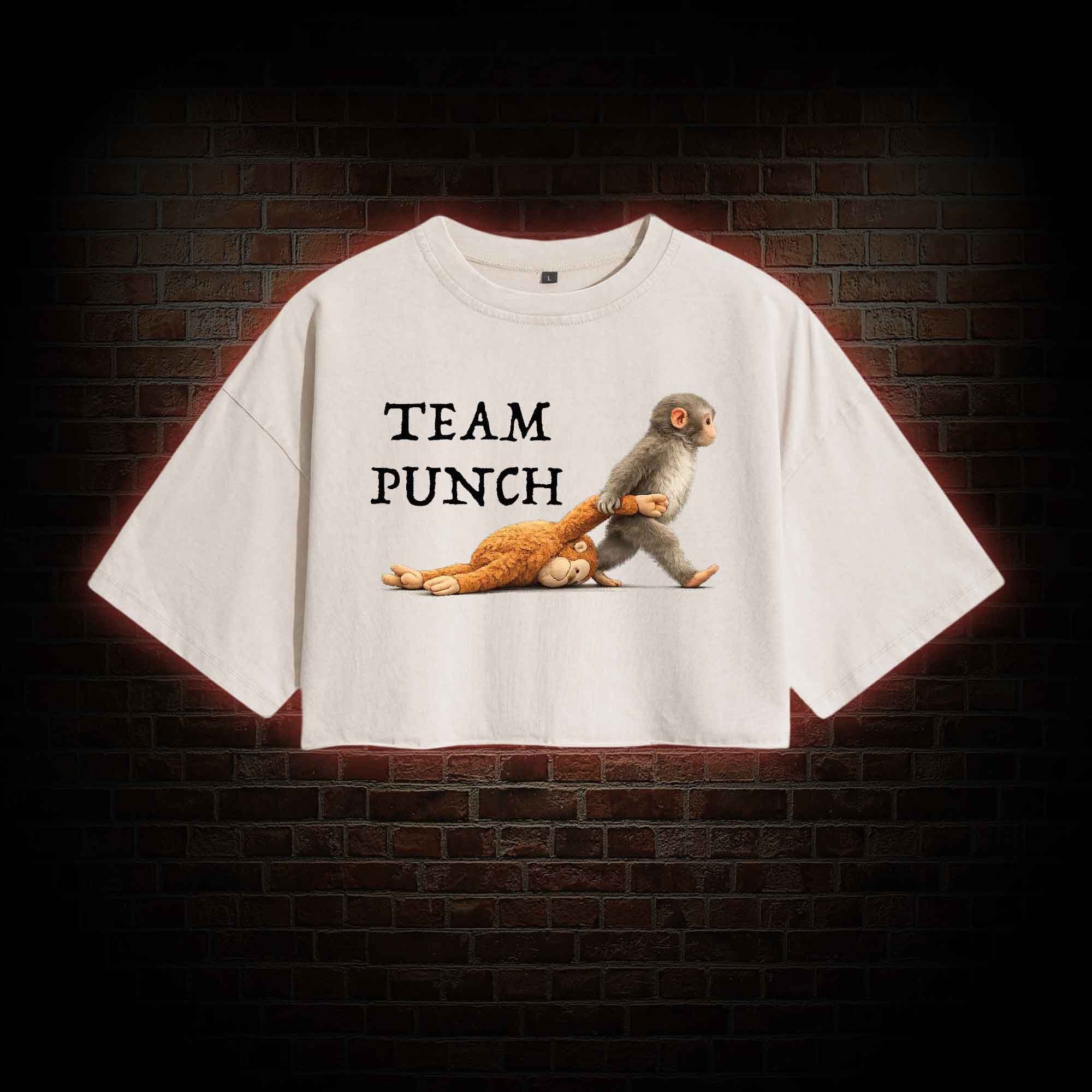 Team Punch Washed Cropped T-shirts