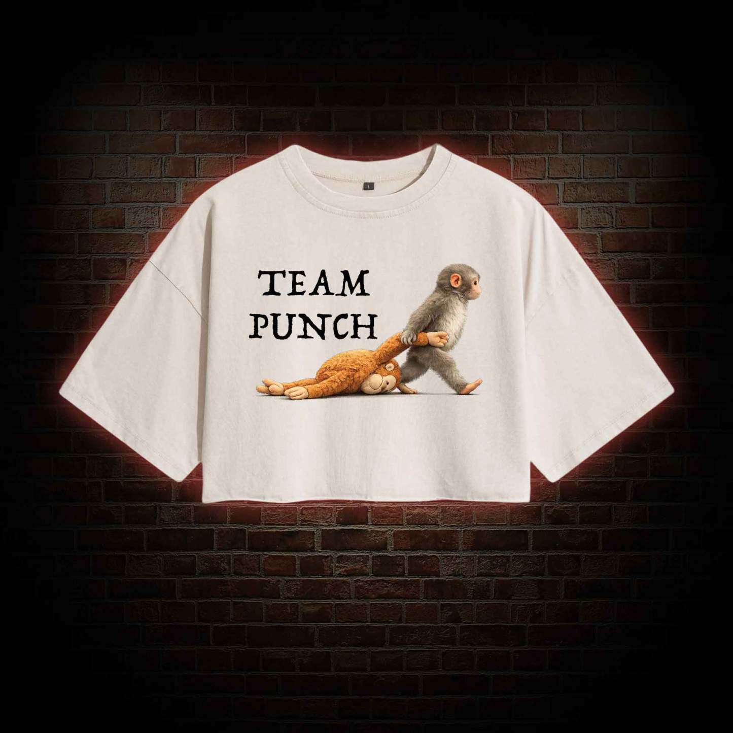 Team Punch Washed Cropped T-shirts