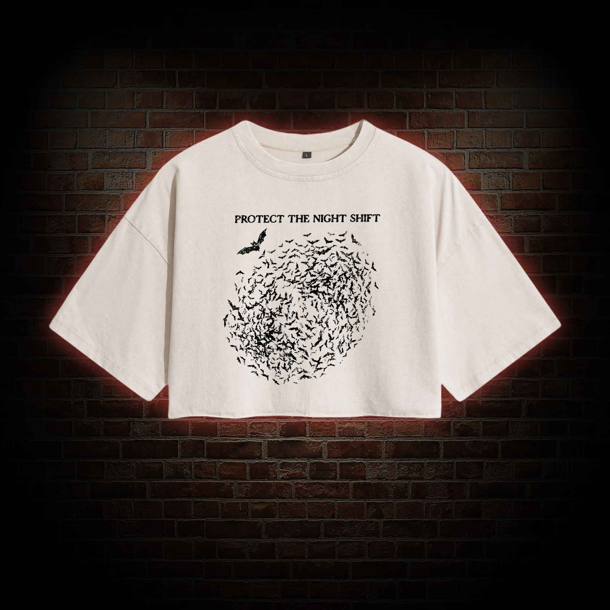 Bat Conservation Washed Cropped T-shirts