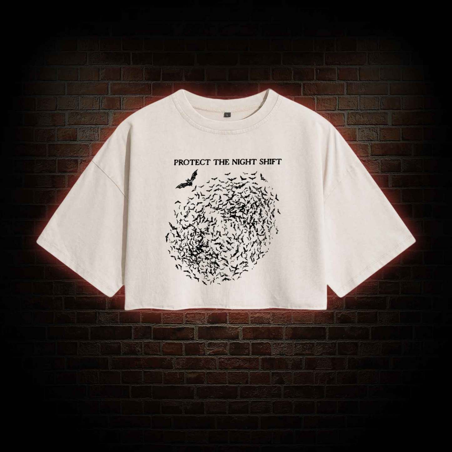 Bat Conservation Washed Cropped T-shirts