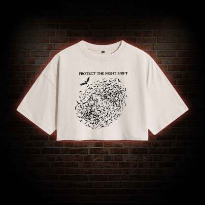 Bat Conservation Washed Cropped T-shirts