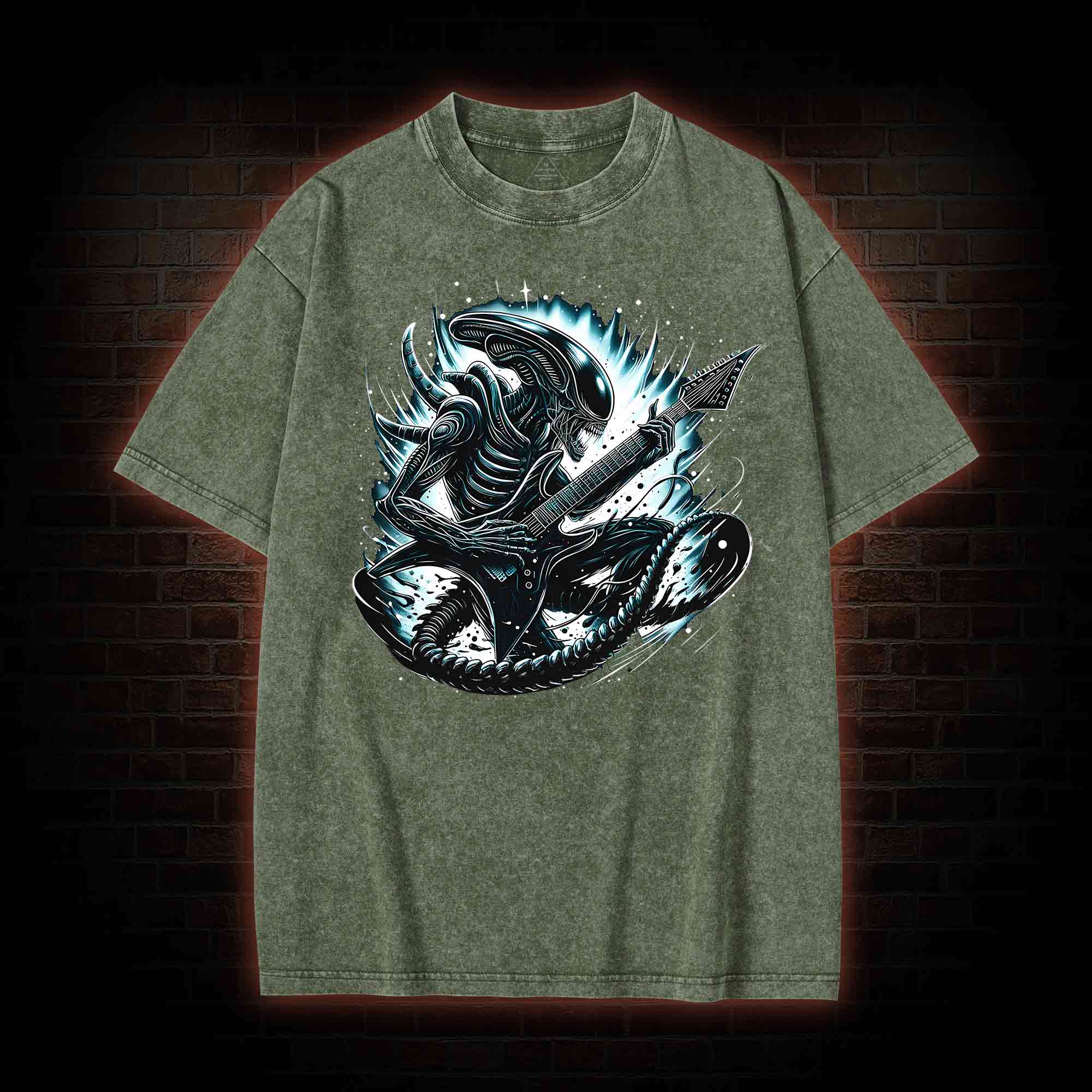 Alien Black Metal Washed T-shirt