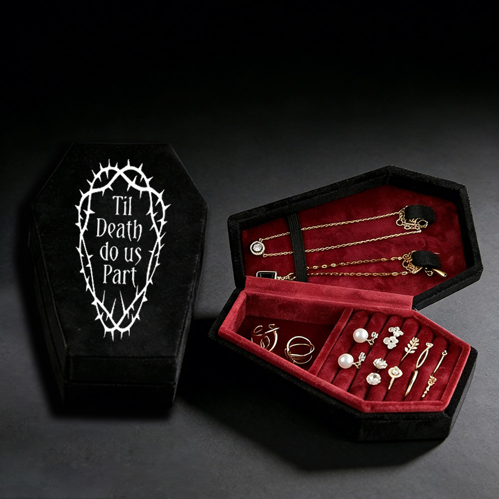 Til Death do us Part Thorned  Coffin-shaped Jewelry Box
