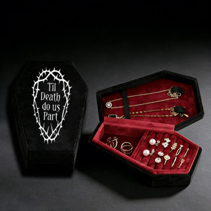 Til Death do us Part Thorned  Coffin-shaped Jewelry Box