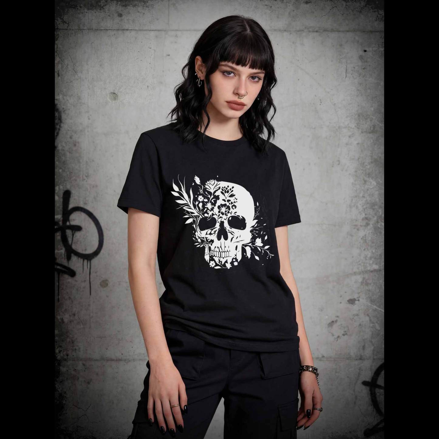 Skull Floral T-shirt