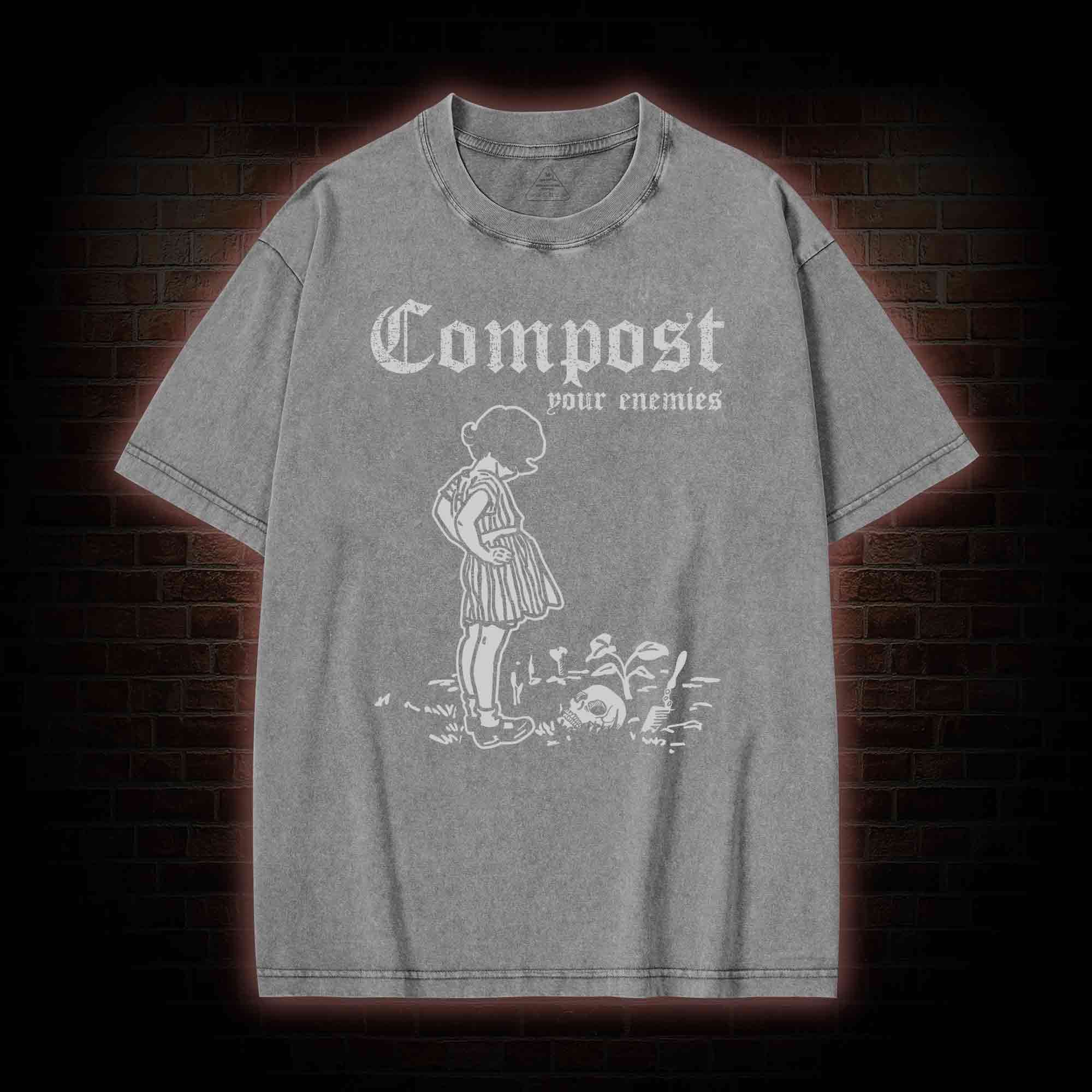 Compost Your Enemies Washed T-shirt
