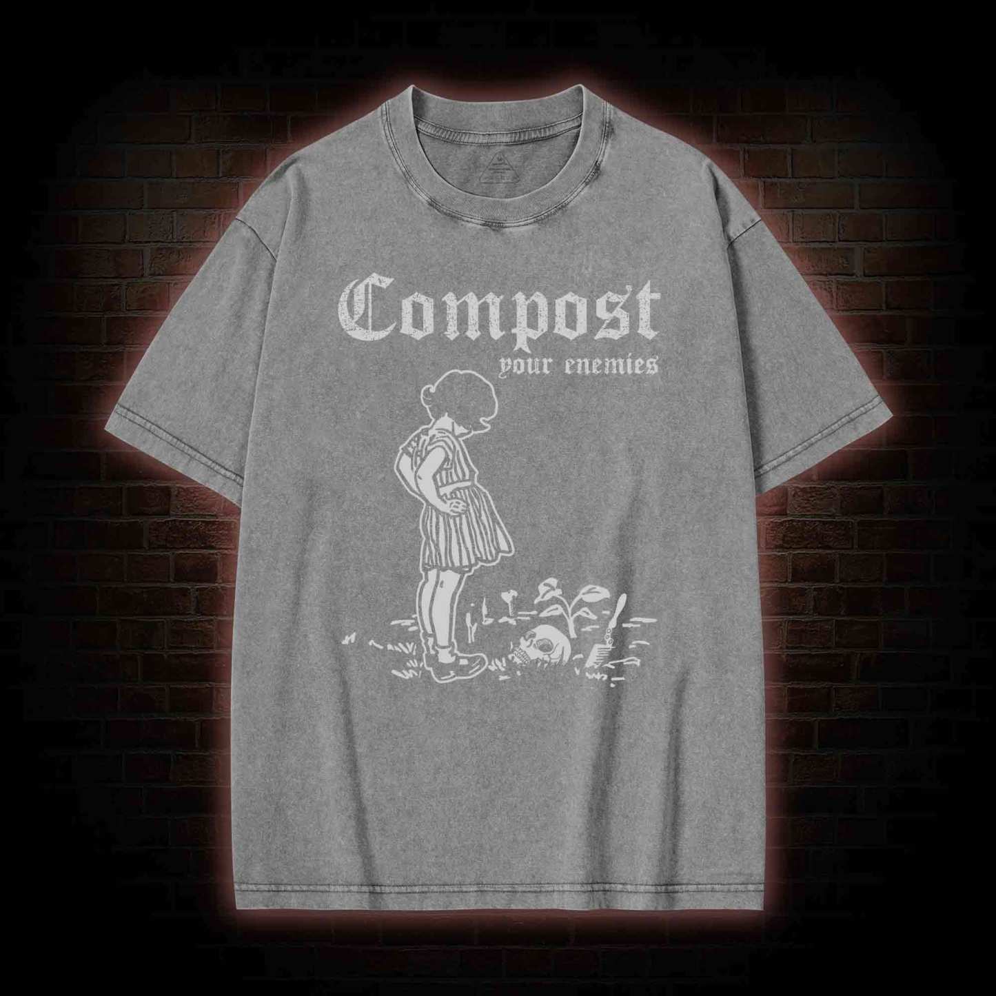 Compost Your Enemies Washed T-shirt