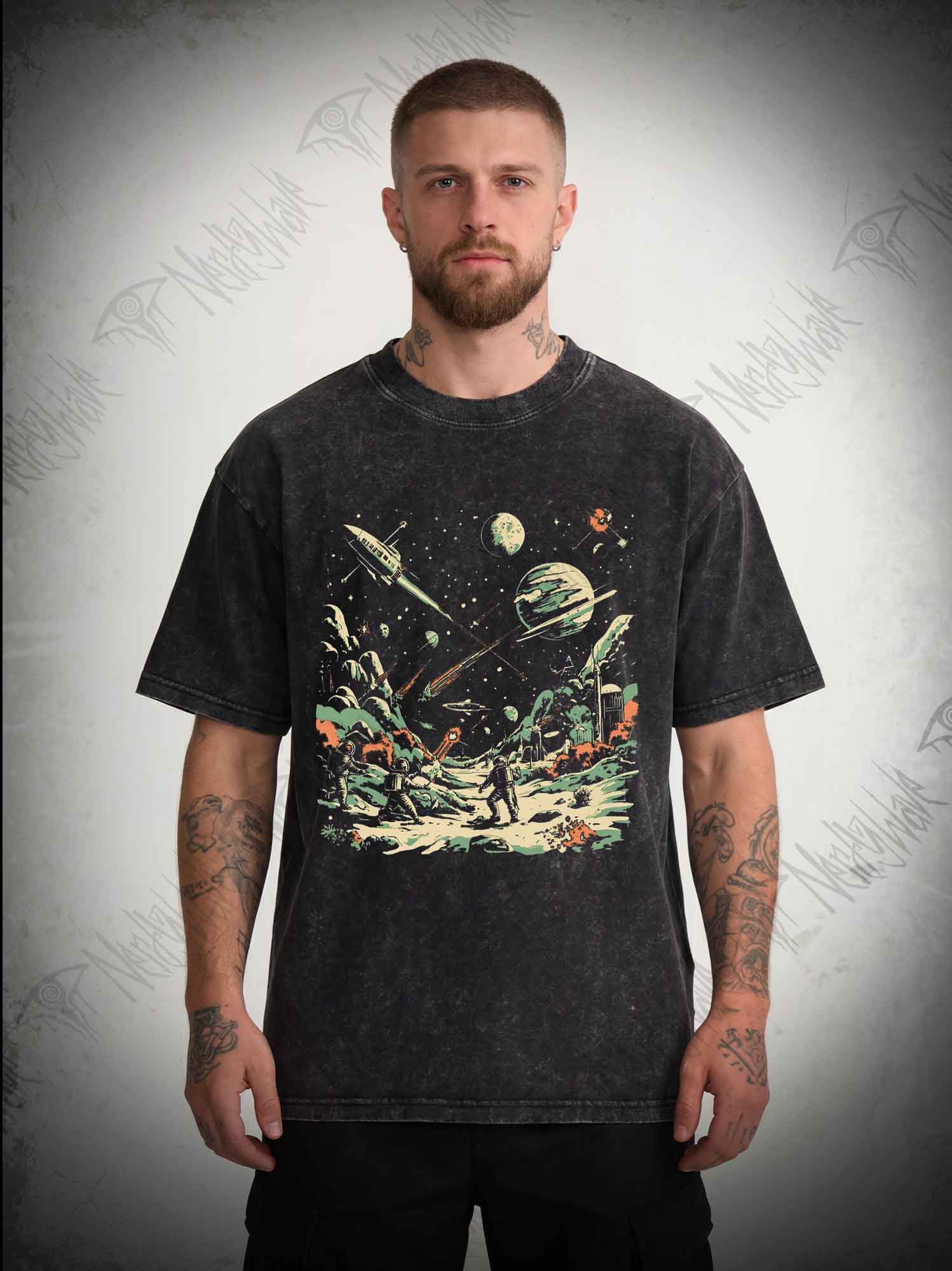 Space Battle Vintage Washed T-shirt
