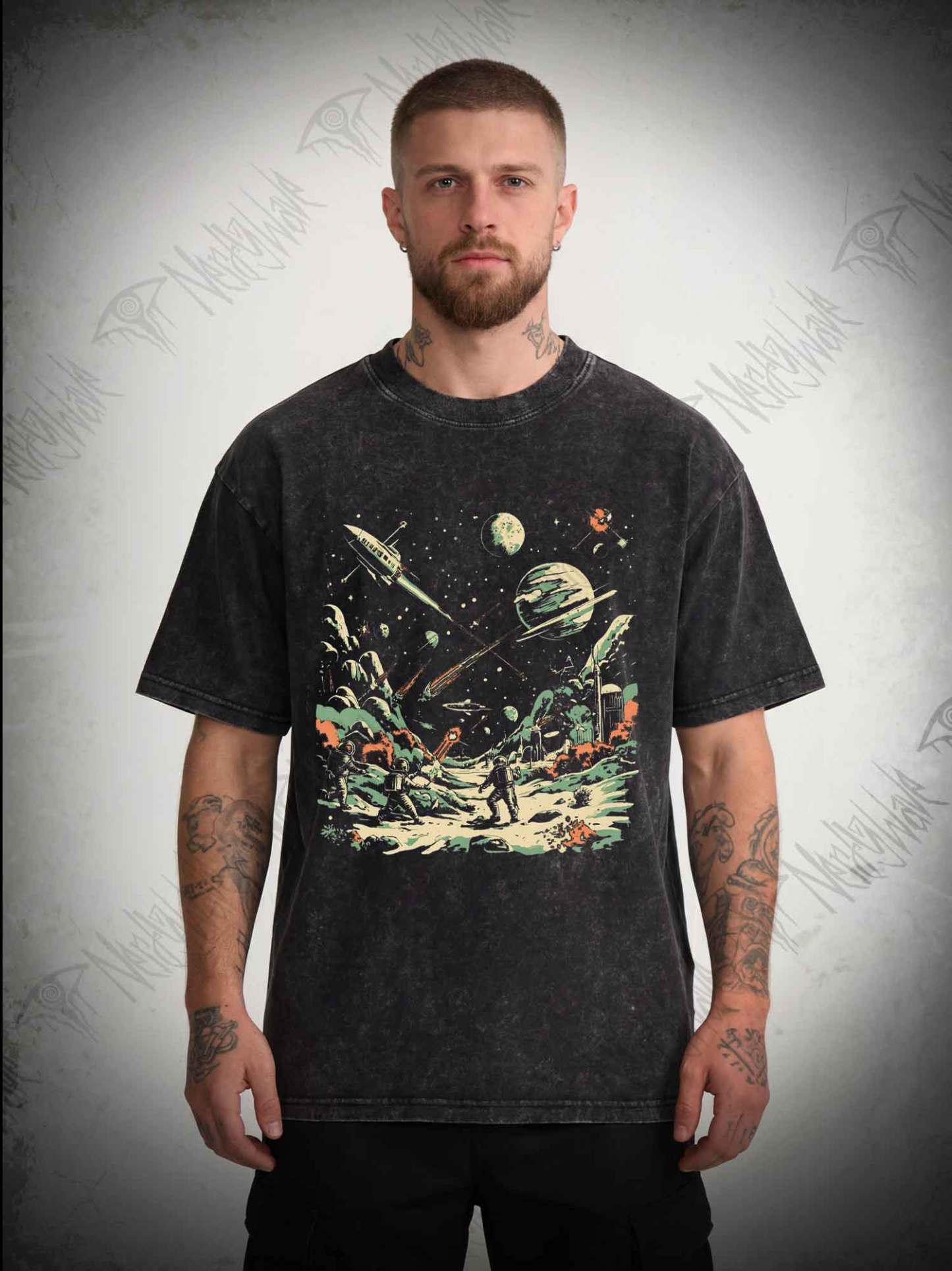 Space Battle Vintage Washed T-shirt