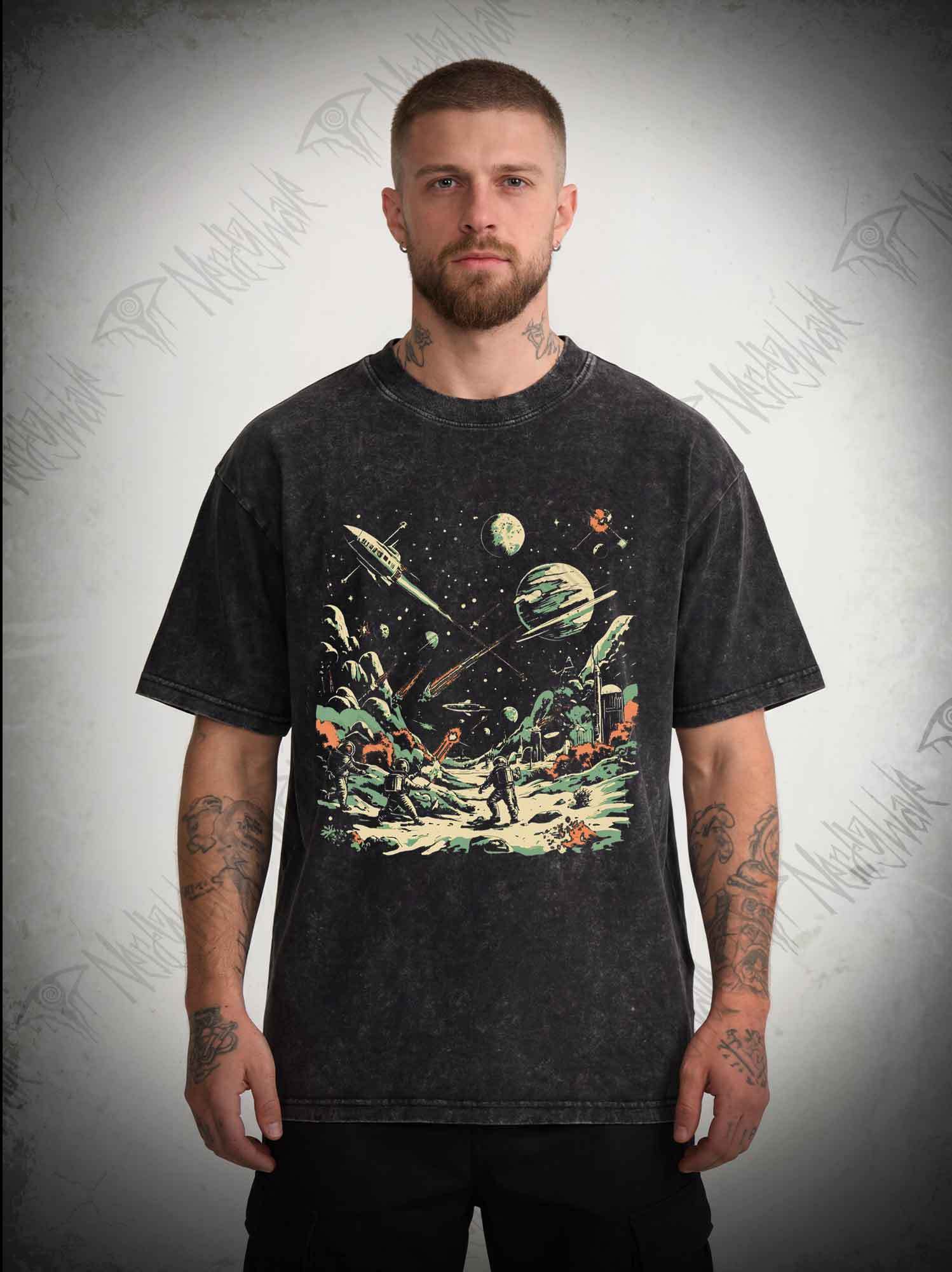 Space Battle Vintage Washed T-shirt