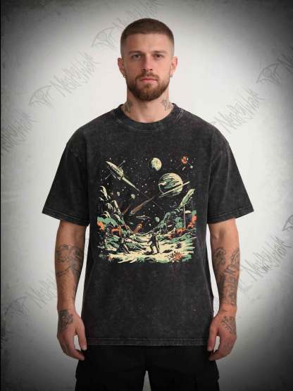 Space Battle Vintage Washed T-shirt