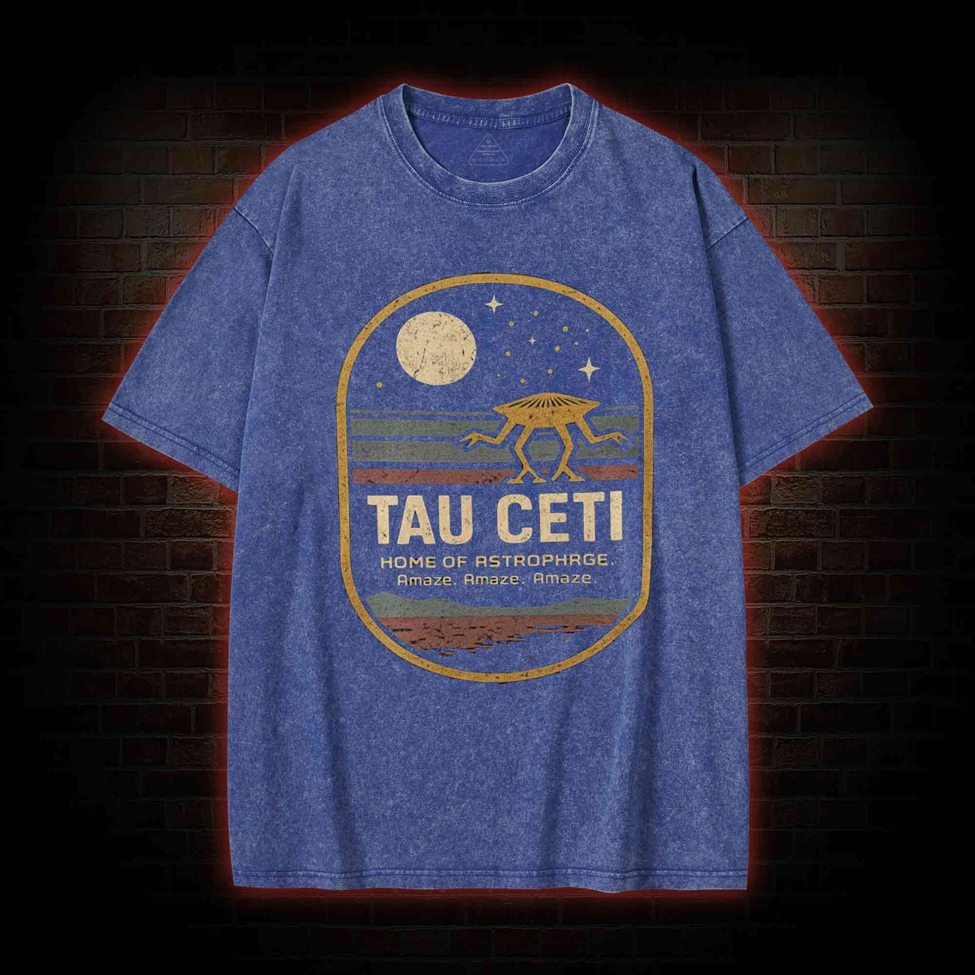 Retro Tau Ceti Washed T-shirt