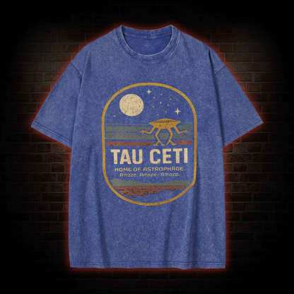 Retro Tau Ceti Washed T-shirt