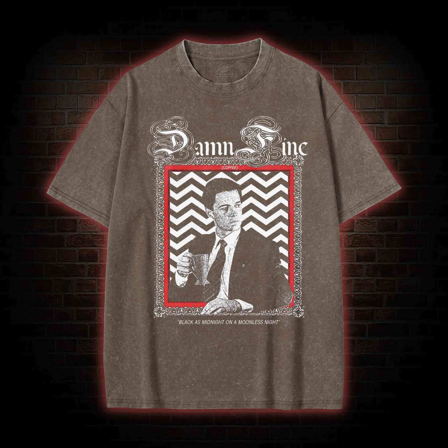 Black as Midnight on a Moonless Night Washed T-shirt