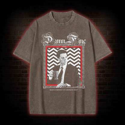 Black as Midnight on a Moonless Night Washed T-shirt