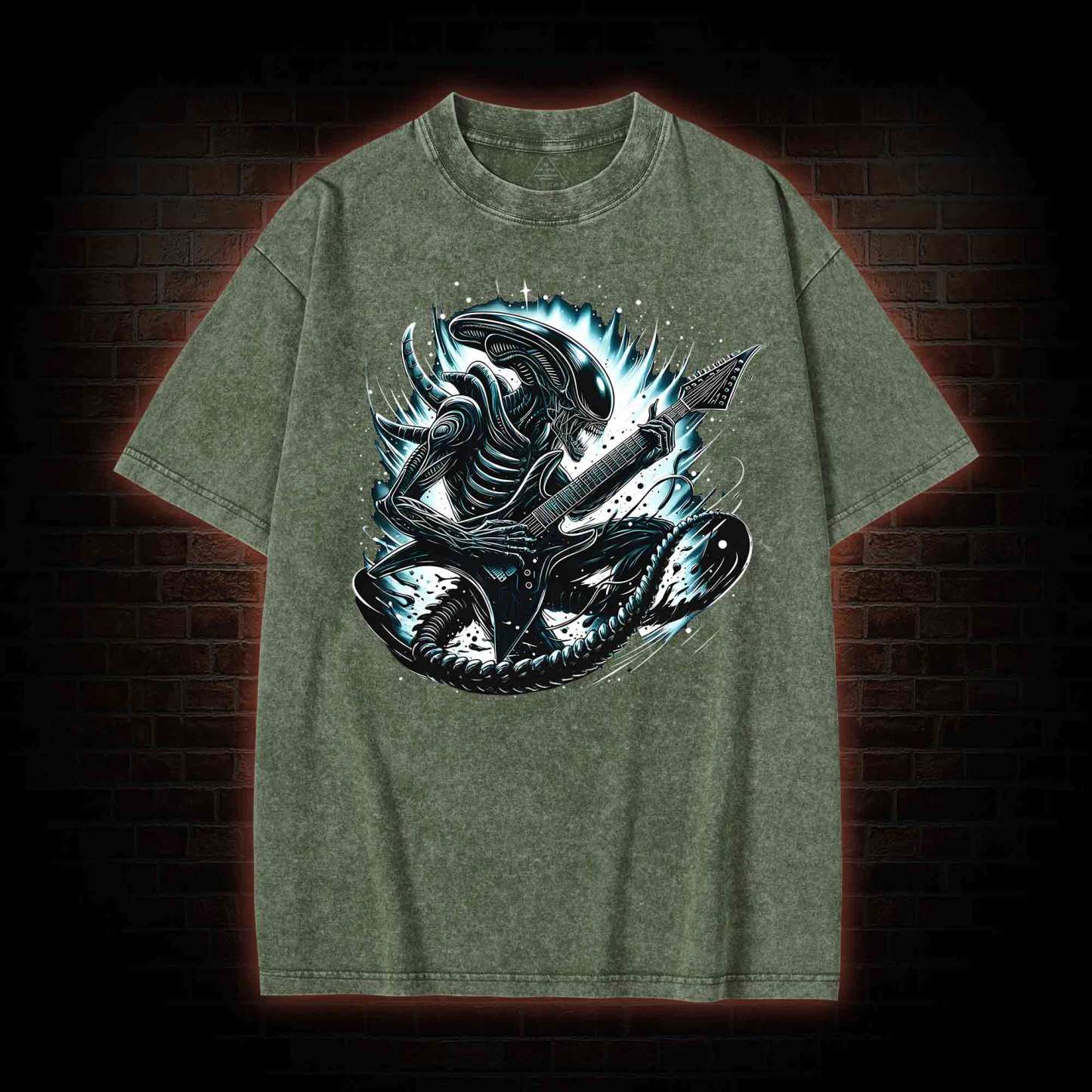 Alien Black Metal Washed T-shirt