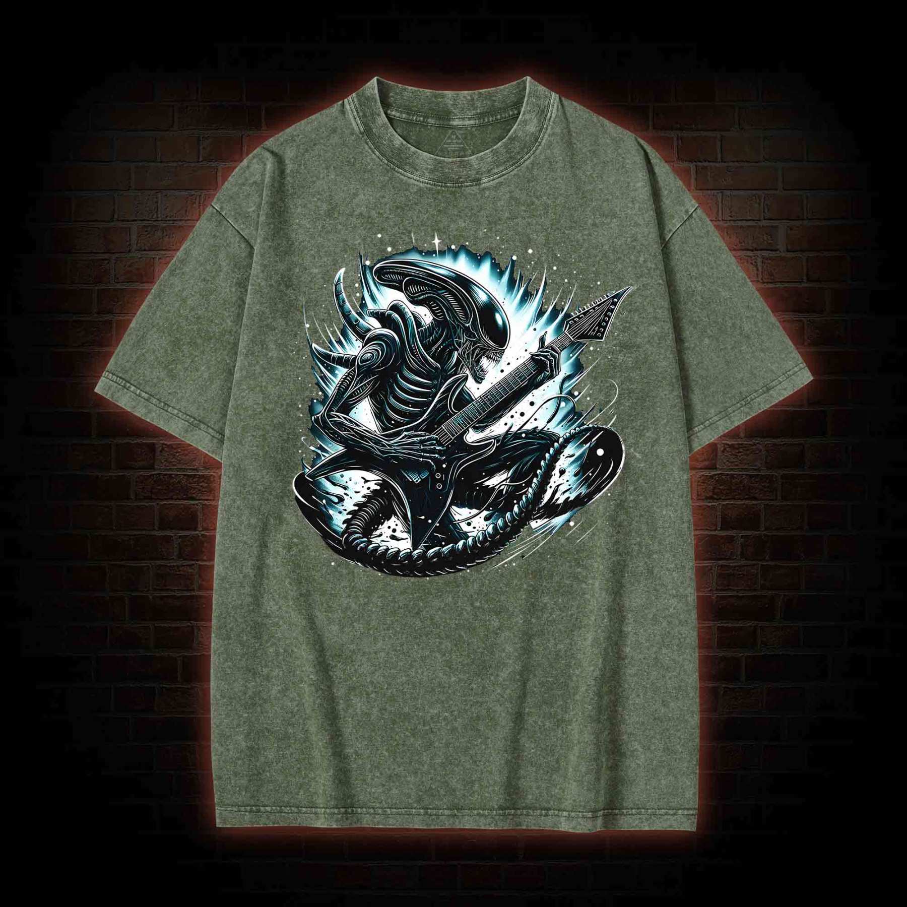 Alien Black Metal Washed T-shirt