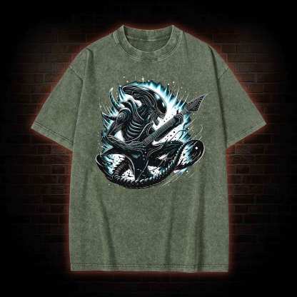 Alien Black Metal Washed T-shirt