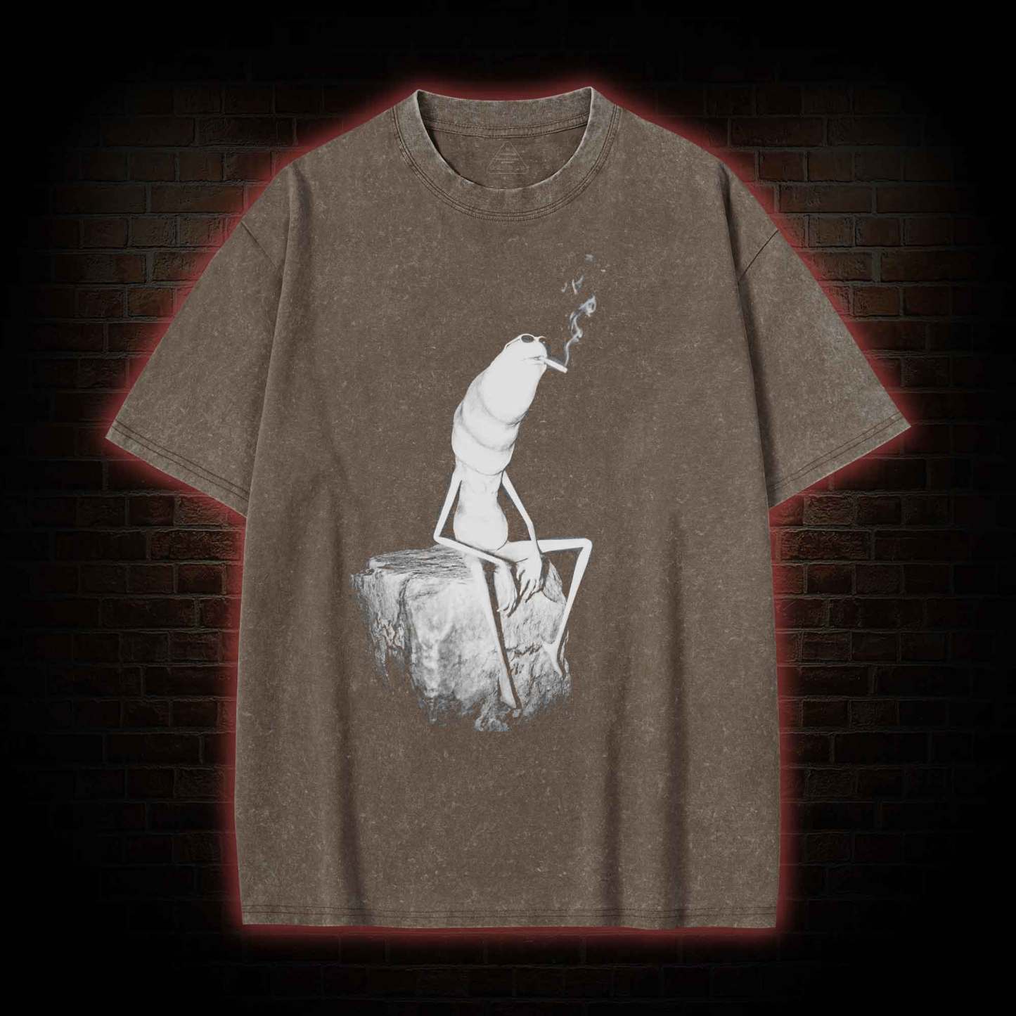 Worm Meme Washed T-shirt