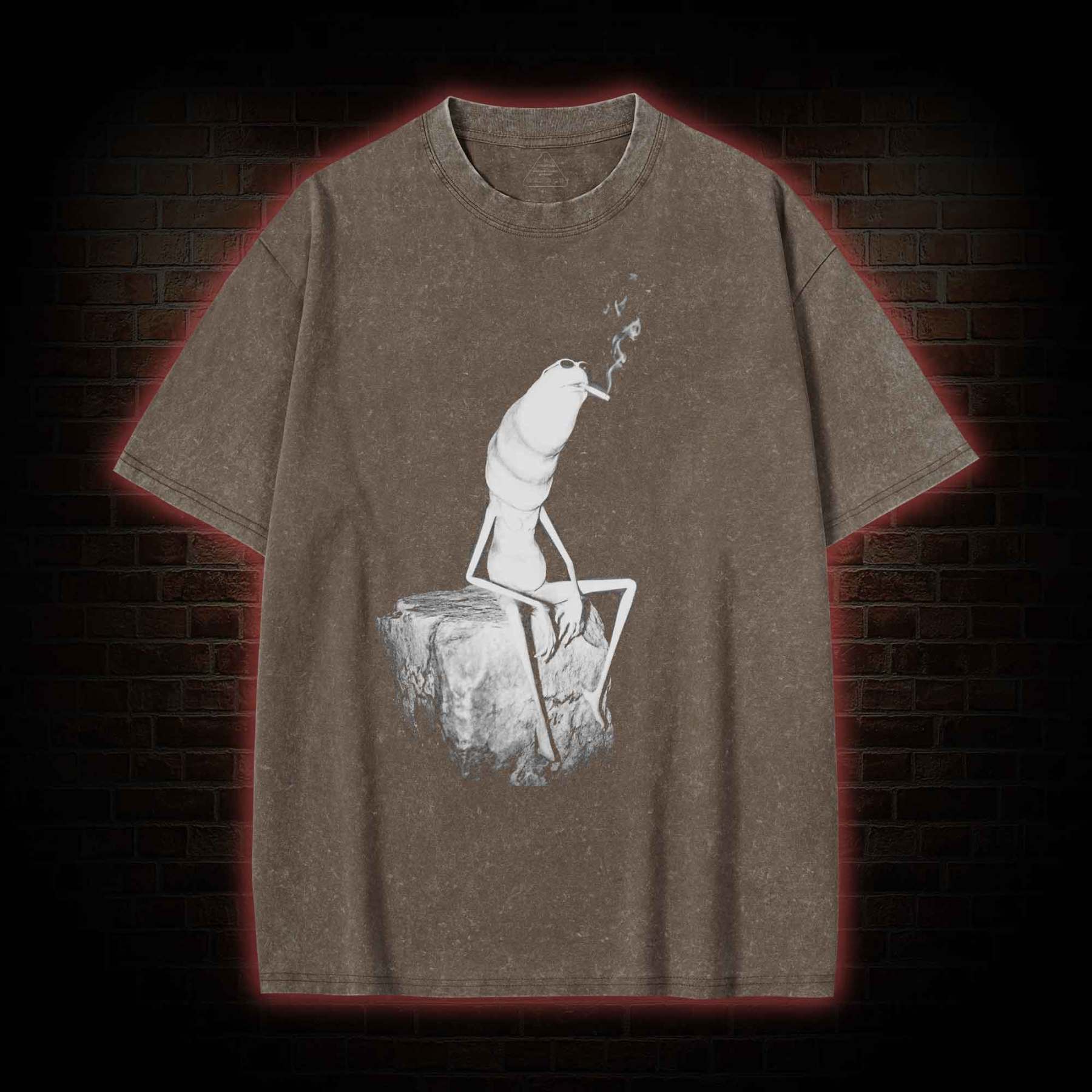 Worm Meme Washed T-shirt