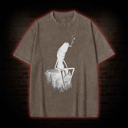 Worm Meme Washed T-shirt