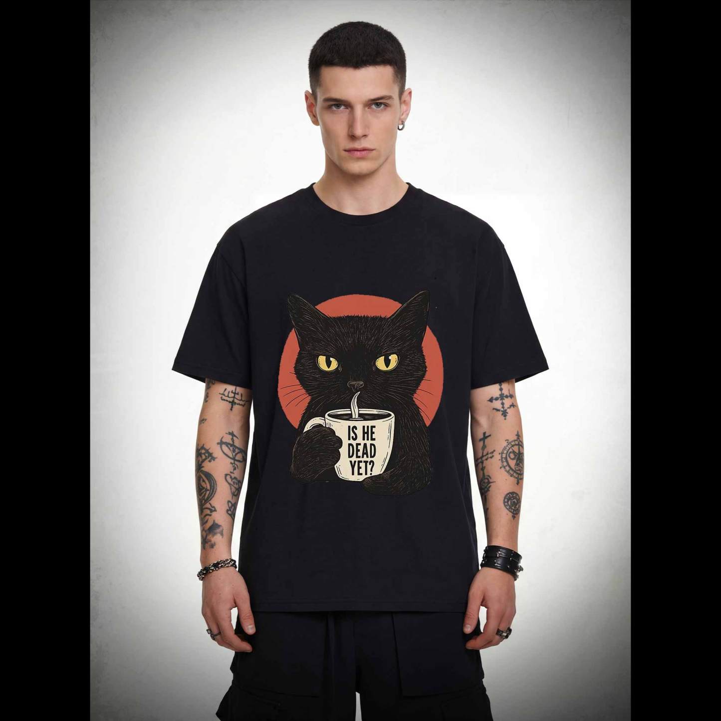Is He Dead Yet Cat T-shirt