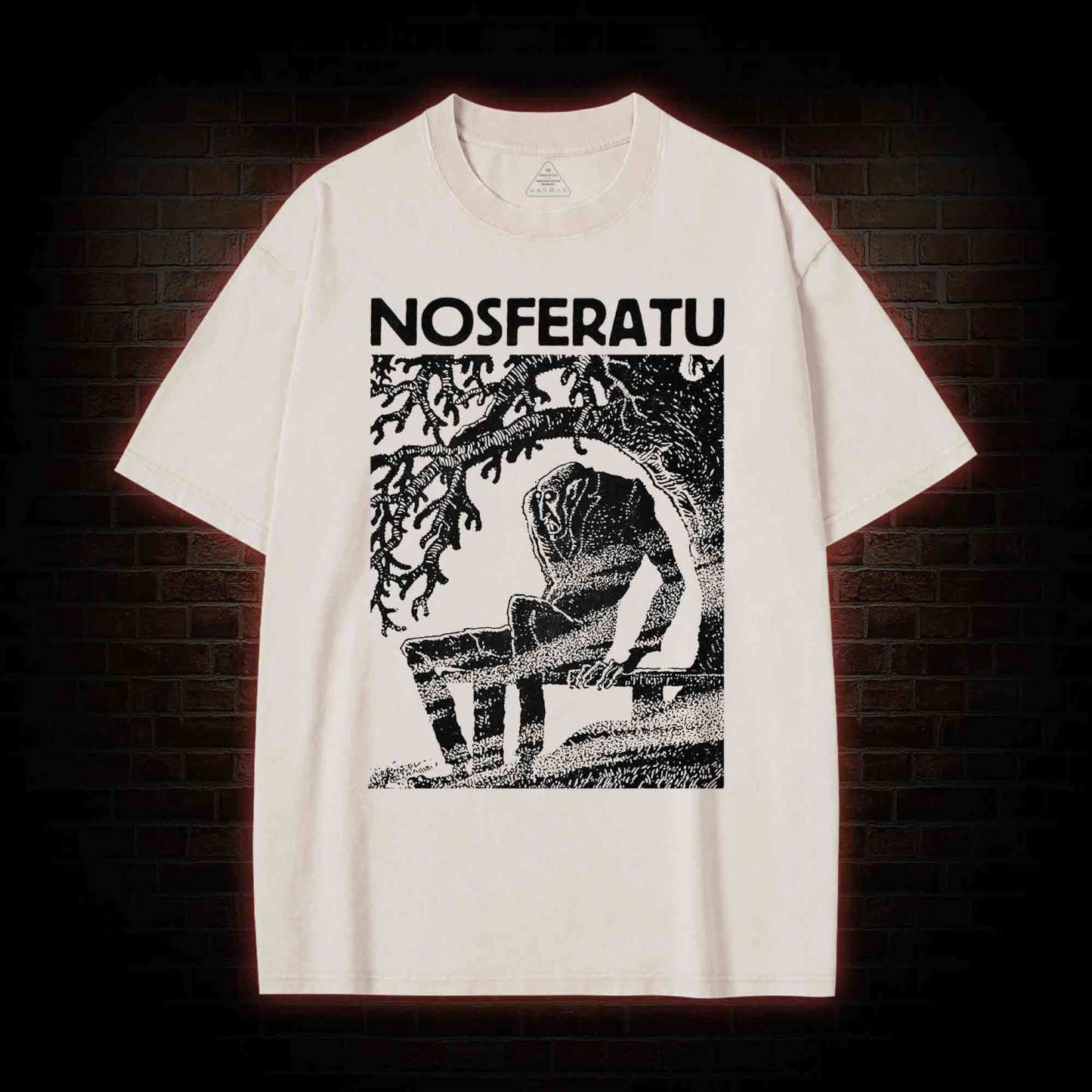 The Vampire Nosferatu Washed T-shirt with Dark Style