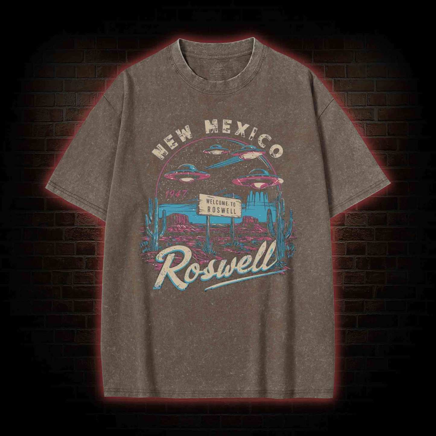 Roswell New Mexico Washed T-shirt