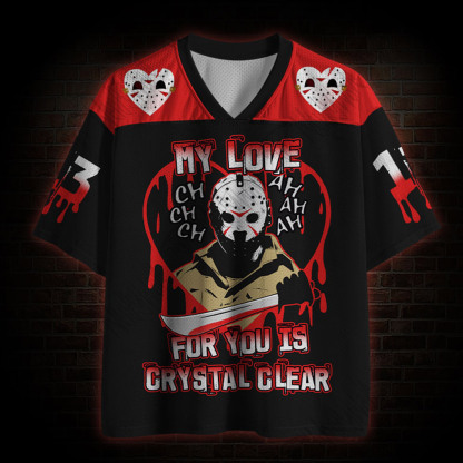 My Love for You is Crystal Clear Mesh Jersey