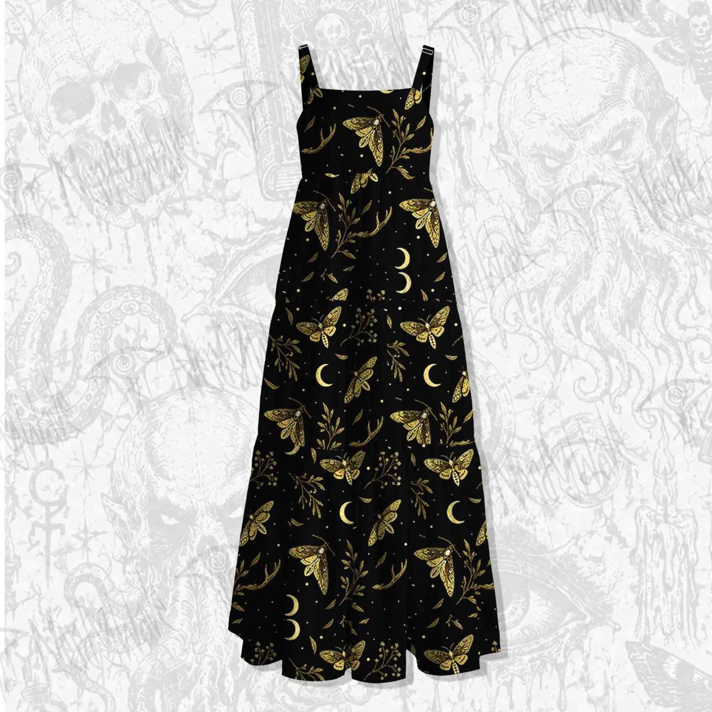Moth Manor Wide Straps Maxi Dress
