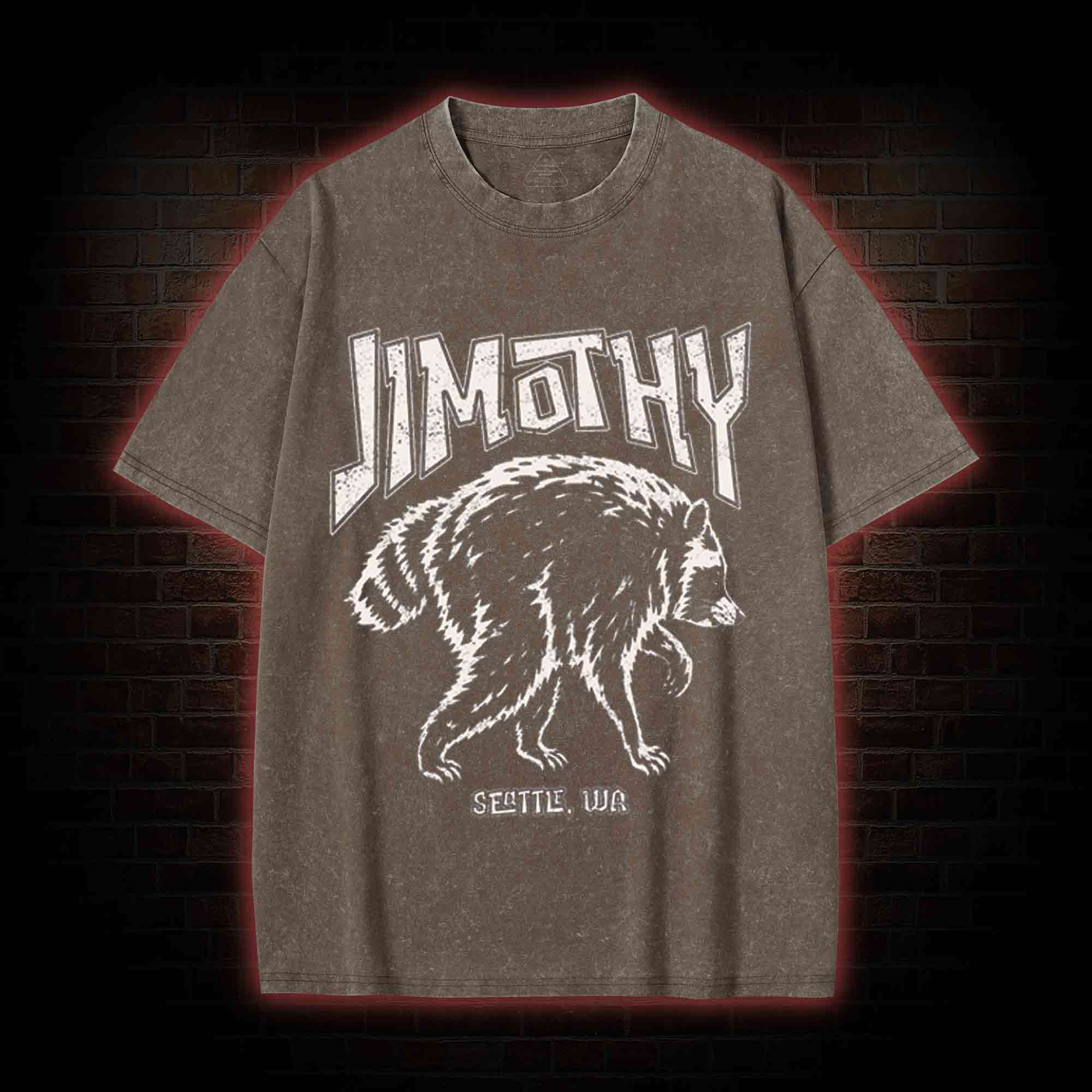 Jimothy Raccoon Meme Washed T-shirt