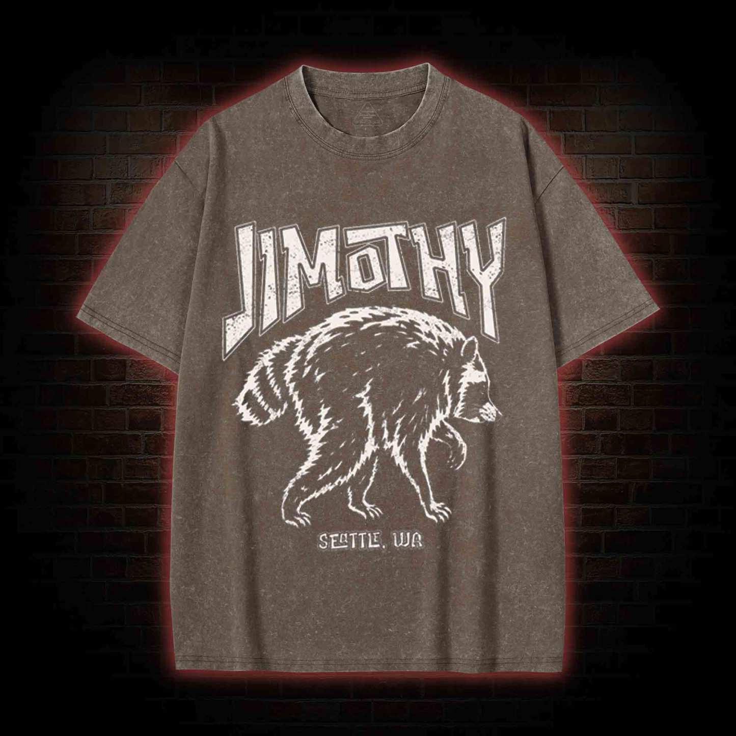 Jimothy Raccoon Meme Washed T-shirt
