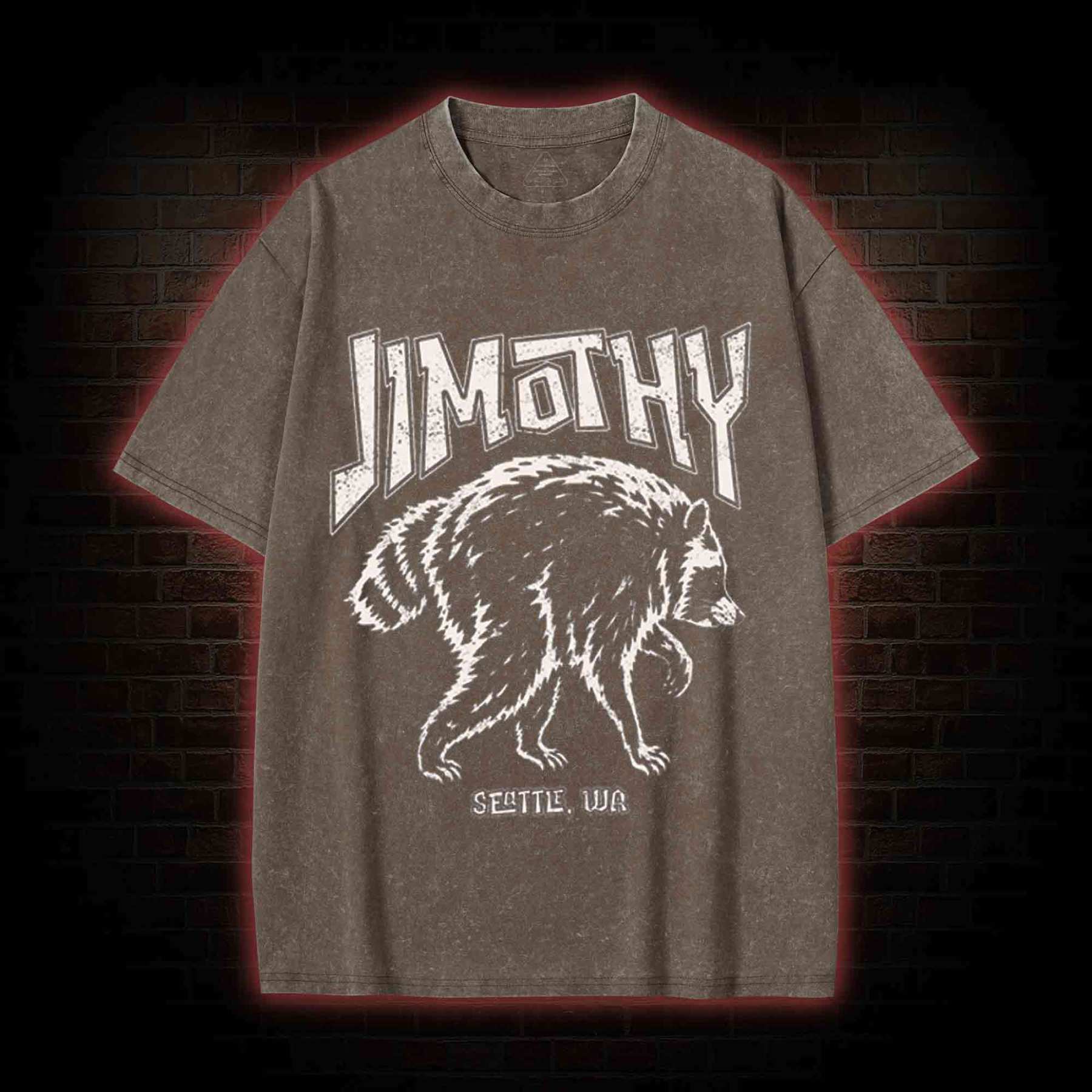 Jimothy Raccoon Meme Washed T-shirt