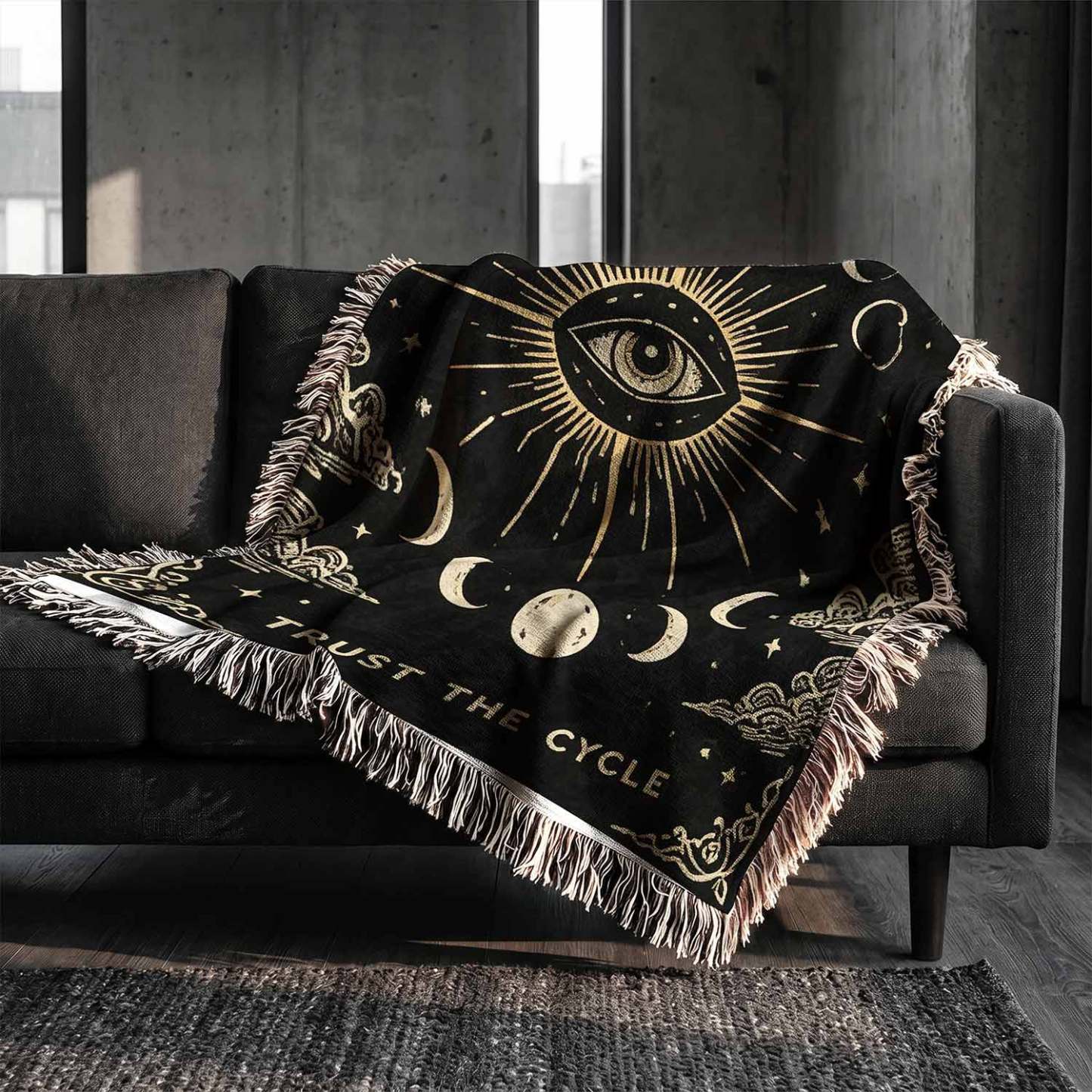Trust the Cycle Woven Throw Blanket