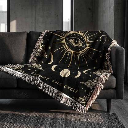 Trust the Cycle Woven Throw Blanket