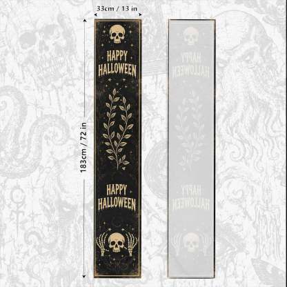 Happy Halloween Skull Table Runner