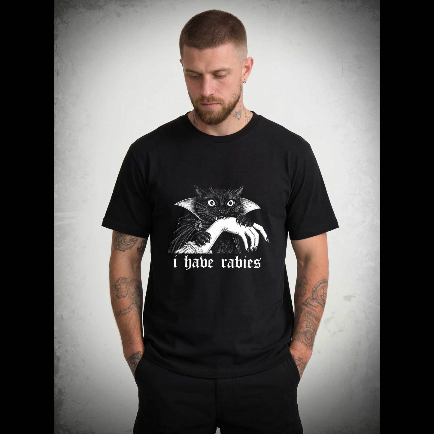 I Have Rabies Vampire Cat T-shirt
