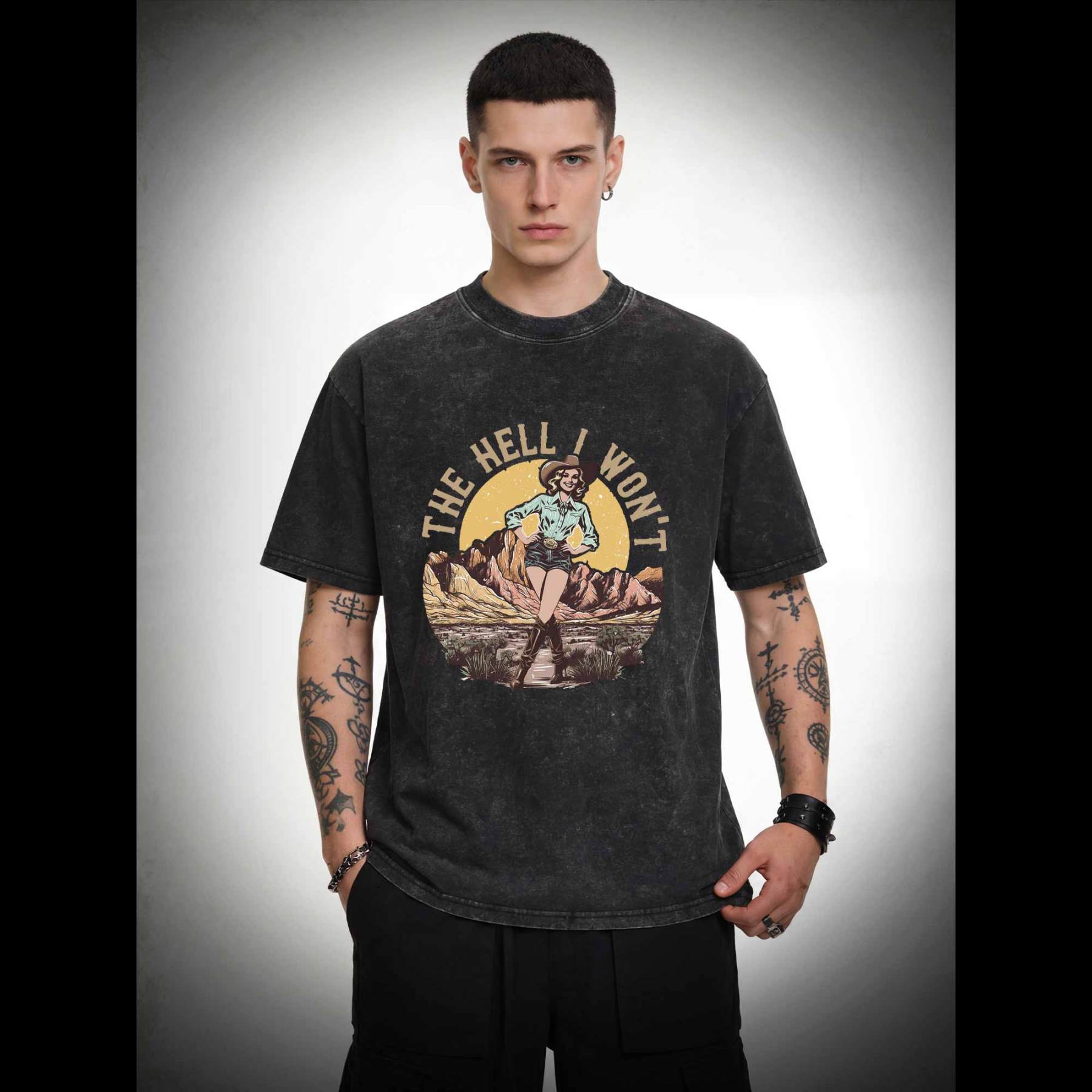 The Hell I Won't Washed T-shirt
