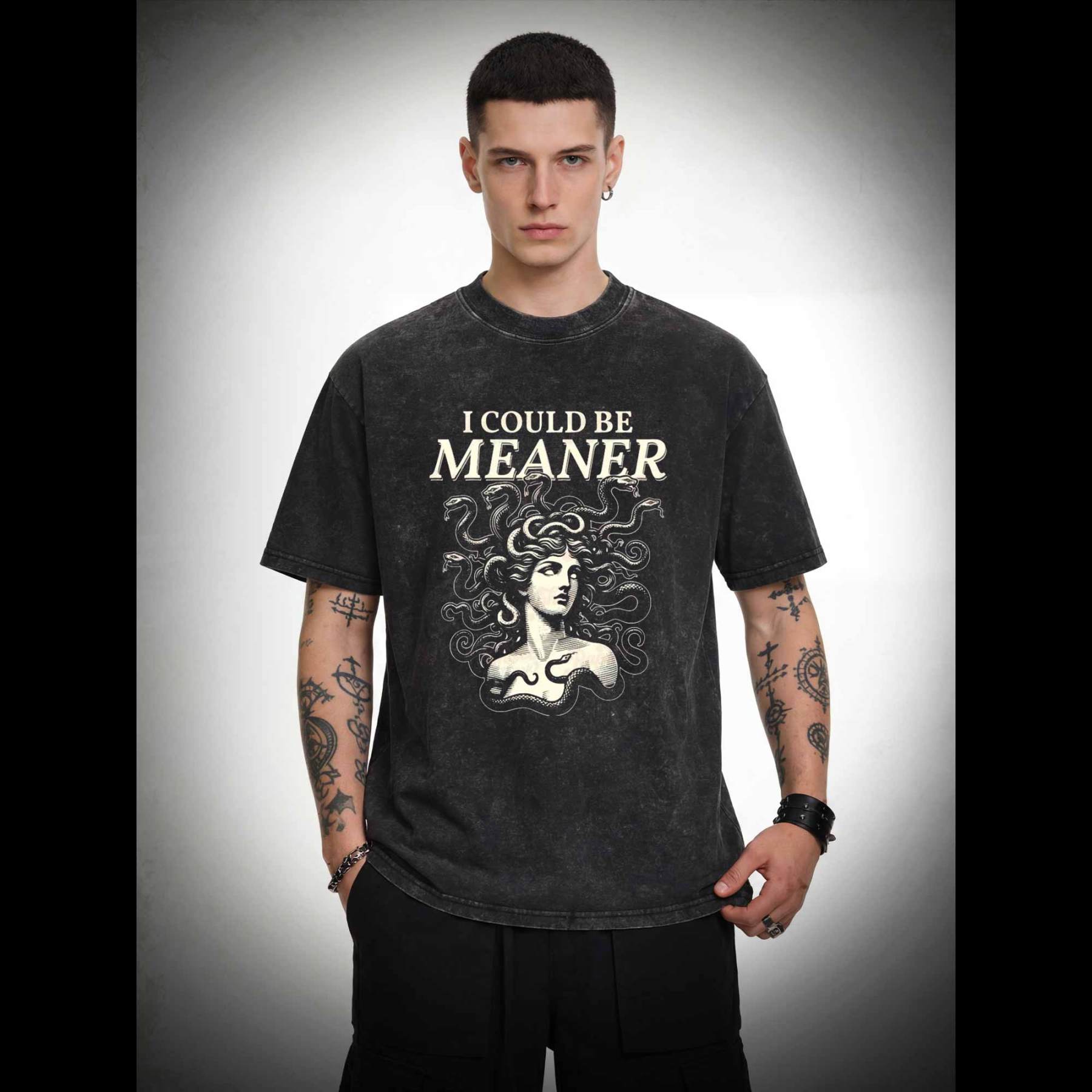 I Could be Meaner Washed T-shirt